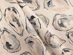 closeup of an abstract floral print fabric