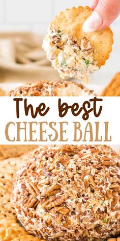 the best cheese ball recipe is made with just three ingredients and it's so good to eat