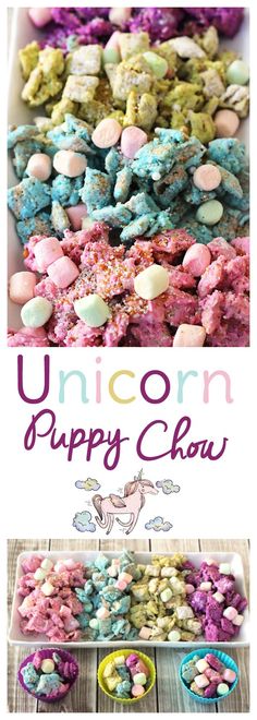 the unicorn puppy chow is ready to be eaten