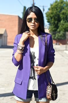 Blazer Stylish Blazers, Bright Blazer, Purple Blazers, Teaching Outfits, Stylish Blazer