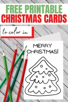 free printable christmas cards to color in