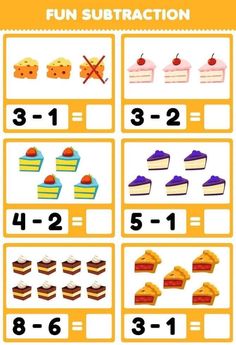 a printable worksheet for kids to learn how to subtract numbers