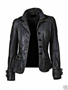 100% lambskin leather jacket. Soft polyester lining inside. Beautifully cut and tailored fit. Fitted Biker Jacket, Best Leather Jackets, Lambskin Leather Jacket, Real Leather Jacket, Biker Leather, Leather Jacket Black, Leather Biker Jacket, Black Leather Jacket, Women's Coats & Jackets