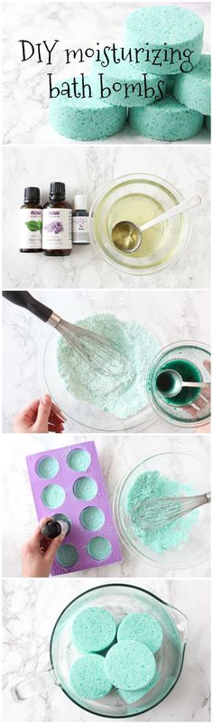 This bath bomb recipe produces a slightly fizzy and super moisturizing soak for your bath water! Bath Bomb Recipe, Moisturizing Bath, Diy Kosmetik, Bath Bomb Recipes, Dekor Diy, Diy Spa, Bath Water, Homemade Bath Products, Nails Polish