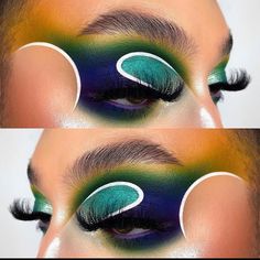 Crazy Eye Makeup, Face Art Makeup, Rainbow Makeup, Halloween Makeup Inspiration, Unique Makeup, Beautiful Eye Makeup, Eye Makeup Designs, Dope Makeup, Colorful Eye Makeup