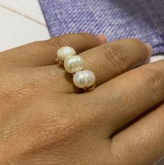 Freshwater Pearl Ring gold wire ring pearl ring wire | Etsy Ring Pearl Modern, Pearl Ring Gold, Gold Wire Ring, Gold Wrap Ring, Ring Pearl, Gold Pearl Ring, Ring Wire, Special Gifts For Her, Purple Gift