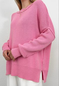 knit sweater top, boat neck sweater, knit sweater, oversized sweater, fall sweater, fall fashion, fall outfit inspo, outfit inspo 2023, fall outfit, winter fashion, winter outfits, winter sweater, ootd, ootn, travel outfit, rose sweater, going out outfit, everyday outfit, date night outfit, online shopping, Christmas outfit, clothing brand, online clothing store, cotton sweater, aesthetic fashion, holiday fashion, ribbed knit sweater, trendy fashion, sweater outfit inspo, sweater, pink sweater Oversized Pink Layering Sweater, Oversized Pink Sweater For Layering, Pink Cotton Sweater For Layering, Pink Chunky Knit Sweater For Layering, Outfit Inspo Sweater, Color Fits, Rose Sweater, Boatneck Sweater, Ribbed Knit Sweater