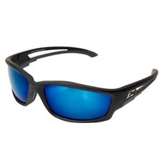 Edge Eyewear TSKAP218 Kazbek Safety Glasses - Black Frame - Blue Lens Heinz 57, Colored Mirror, Helmet Visor, Blue Lens, Blue Mirror, Safety Glasses, Best Build, Blue Mirrors, Blue Lenses