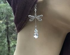 Elegant Dragonfly Jewelry With Ear Wire, Elegant Silver Dragonfly Jewelry, Elegant Adjustable Dragonfly Jewelry, Elegant Sterling Silver Dragonfly Earrings, Elegant Dragonfly Jewelry For Jewelry Making, Elegant Hypoallergenic Dragonfly Earrings, Elegant Dragonfly Earrings With Ear Wire, Hypoallergenic Sterling Silver Dragonfly Jewelry, Silver Dragonfly Earrings Perfect For Gifts