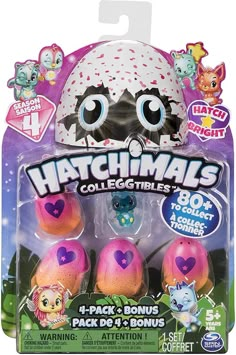 the hatchimals collectibles are packaged in their packaging