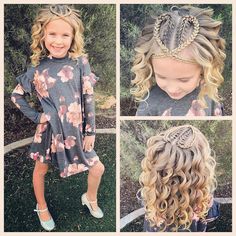 574 Likes, 29 Comments - Ashley Cardon (@ashley_cardon_hairstyles) on Instagram: “She begged for another high side pinytail like @itsjojosiwa , so I added my own little flare to it!…” Two French Braids, Pinterest Hair, Heart Hair, Princess Hairstyles, Toddler Hair