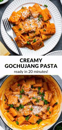 creamy gochulang pasta is ready in 20 minutes