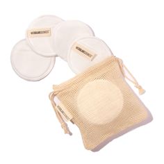 These reusable cotton rounds are the ultimate sustainable alternative to disposable makeup wipes and cosmetic pads. Add them to your skincare routine to effectively remove makeup and gently exfoliate. Crafted from bamboo cotton, these naturally antibacterial, reusable cleansing pads not only keep your skin clean, but are better for the environment. Includes 10 washable pads in a mini mesh laundry bag. Reusable Cotton Rounds, Diy Makeup Remover, Cotton Rounds, Diy Beauty Treatments, Washable Pads, Reusable Pad, Cleansing Pads, Makeup Remover Pads, Makeup Wipes