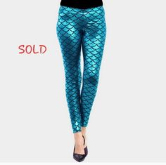 Color:Teal Size: 35"L One Size Fits / Close Fit /Xs-Med Mermaid Leggings, Pant Jumpsuit, Mermaid, Pants For Women, Color Blue, Womens Sizes, Leggings, Full Service, Women Shopping