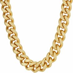 PRICES MAY VARY. These impressive 11mm ( ~ 7/16 inch ) Deluxe Cuban chains are Made To Last with up to 20X more 24 karat gold plating than standard electroplated fashion jewelry; This Luxurious and Sumptuous chain is a real stunner brilliantly reflecting the light with its beautiful diamond cut design Made In USA since 1987 by a small family run business; Comes in a black velvet pouch for easy gift giving; Available in 18 20 22 24 and 30 inches Lifetime Jewelry is the Next Best Thing To Solid Go Diamond Chains For Men, Cuban Chains, 10k Gold Chain, Diamond Heart Pendant Necklace, Cuban Link Chain Necklaces, Gold Chain Jewelry, Heart Pendant Diamond, Link Chain Necklace, Diamond Chain