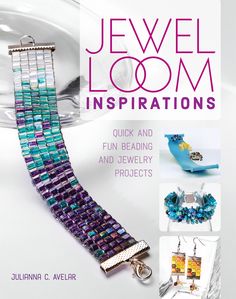 the cover of jewelry book with instructions on how to make jewel loom necklaces