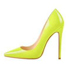 Onlymaker Classic Pumps Sz 5 Yellow New With Box Ships Within 24 Hours Of Your Order! Neon Yellow Fitted High Heels, Fitted Neon Yellow High Heels, Yellow Pointed Toe Heels, Yellow High Heels, Yellow Pumps, Classic Pumps, Red Sole, Pump Dress, High Heels Stilettos