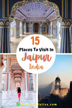 the top 10 places to visit in japuu, india with text overlay that reads 15 places to visit in japuu