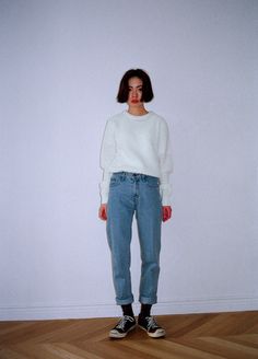 Plain Jeans with plain white shirt - Normcore Style - #normcore 2014 Normcore Style, Normcore Fashion, Plain Jeans, Style 2014, Plain White Shirt, Black Boyfriend, Mode Inspiration, Plain White, Unisex Style