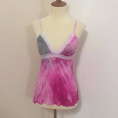 This Is A Brand New Love Tanjane Sleep Top. Straps Are Adjustable. Soft And Stretchy Material. Lace Trim. Measures 14 Inches Across The Bust And Is About 22.5 Inches In Length. Made In Southern California And Hand Dyed. Price Is Firm. Thanks For Looking. Pink Stretch V-neck Camisole, Pink Lace Trim Tank Top With Spaghetti Straps, Pink Lace Trim Spaghetti Strap Tank Top, Pink Stretch Camisole For Loungewear, Pink Tops With Built-in Bra For Loungewear, Pink Camisole With Spaghetti Straps, Pink Spaghetti Strap Camisole Bra Friendly, Pink Cami Sleepwear With Built-in Bra, Pink Stretch Sleepwear For Summer