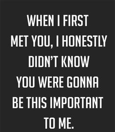 a quote that says, when first met you, honesty didn't know you were going