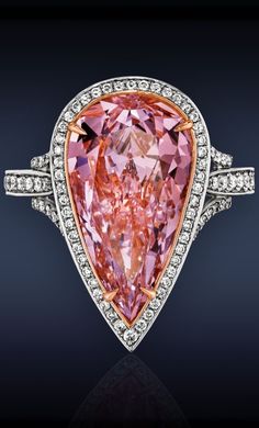 Fancy Pink Diamond Ring, Living Luxury, Fantasy Magic, Diamond Solitaire Ring, Pear Cut Diamond, High Life