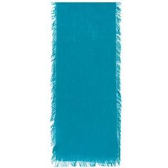 Dimensions: 72" x 13" Color: Blue Content: 100% Cotton Quantity: 1 Care: Machine Wash, Cold, Gentle Cycle, Separately Use Non-Chlorine Bleach Only Tumble Dry, Low, Remove Promptly Cool Iron, If Necessary Create an inviting table arrangement when you use this Blue Table Runner With Fringe! With a woven design, this lightweight table runner has a soft texture and wears an eye-catching blue color. The edges are trimmed with fringe that gives this piece exciting depth. Place white charger plates on White Charger Plates, White Charger, Blue Table Runner, Table Arrangement, Kitchen Dinnerware, Blue Table, Table Arrangements, Woven Design, Charger Plates