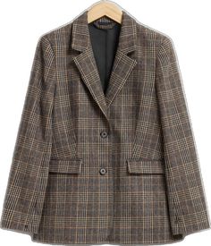 Checked Blazer, Fashion Story, Wool Blazer, Welt Pocket, Shoulder Pads, Access Denied, Women's Blazer, Personal Style, Blazer