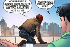 a comic strip with a deadpool character talking to someone