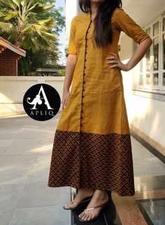 Design Kurti, Churidar Designs, Simple Kurti Designs, Salwar Designs, Long Kurti, Kurti Designs Latest, Kurta Neck Design