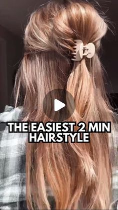 Easy Hair Tutorials | Hairstyles | Hair Growth on Instagram: "Save this easy half up two minute hairstyle for the next time you need to look put together, fast 💁🏼‍♀️

Hi friend, in case you’re new here -I’m Mandi, your virtual hair bestie! 👋🏻 I’m here to help you easily style, grow and maintain your hair - helping you keep it healthy and strong! 🙌🏻

Drop HAIR GOALS below for a 🆓 virtual hair consult where I’ll send you your own customized product and routine recommendation straight to your inbox, specific to your hair type, goals and needs! 🙌🏻 

Hugs + Happy Hair! 🥂

#hairtutorial #hairtutorials #halfup #halfuphalfdownhairstyle #halfuphalfdown #easyhairstyles #easyhairstyle #easyhair #clawclip #clawcliphairstyle #hairstyles" Easy Hair Tutorials, Look Put Together, Hair Tutorials Easy, Hair Help, Hair Up Styles, Happy Hair, Easy Hair, Half Up Half Down Hair, Hair Tutorials