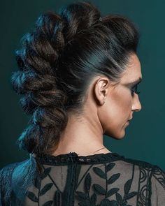 Mohawk Hairstyles Long Hair, Long Hair Mohawk Updo, Easy Warrior Hair, Mohawk Wedding Hairstyles, Mohawk Ponytail Hairstyles For Women, Mohawk Updo Wedding, Bridal Mohawk, Fun Updos For Long Hair, Womens Mohawk