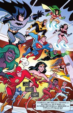 the cover to dc's new teen titans, featuring many different characters and their names