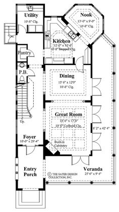 the first floor plan for this house