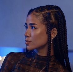 Jhene Aiko Hairstyles, Pretty Box Braids, Egyptian Hair, Big Box Braids, Hairstyles Straight, Braiding Styles, Braids Hairstyles Pictures