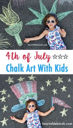 4th Of July Celebration, 4th Of July Decorations, Patriotic Holidays, July Crafts, 4th Of July Party, July Party, Chalk Art, Craft Activities For Kids, Craft Activities