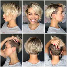 Undercut Hairstyles Women, Short Hair Hacks, Hairstyles Prom, Prom Hairstyles For Short Hair, Short Hair Undercut, Penteado Cabelo Curto, Short Pixie Haircuts, Undercut Hairstyles, Short Hair Haircuts