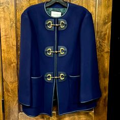 Nwt Gucci Wool Pea Coat. Never Worn. Smoke Free Home. Navy Blue/Purple Color. Stunning On! Blue Gucci Outerwear For Work, Blue Gucci Winter Outerwear, Designer Blue Gucci Outerwear, Blue Designer Gucci Outerwear, Classic Blue Gucci Outerwear, Gucci Jackets, Fit And Flare Coat, Navy Wool Coat, Gucci Coat