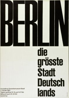 a poster with the words berlin written in black and white, against a white background