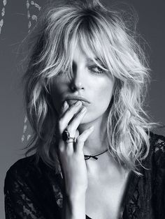 Anja Rubik, Boho Hair, Pixie Hair, Farrah Fawcett, Shoulder Length Hair Cuts, Hair Medium, Rock Chic