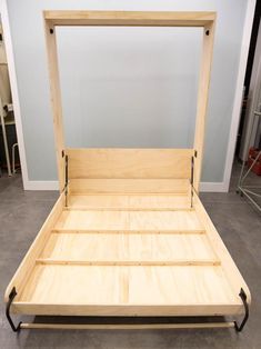 the bed frame is made out of plywood