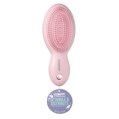 Conair Pro Compact Detangling Hair Brush - All Hair - Pink Small Hair Brush, Room Finds, Hair Brush Set, Detangling Hair, Detangling Hair Brush, Detangling Brush, Wet Brush, Hair Detangler, Girly Accessories