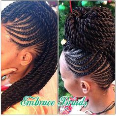 Box Braids Updo, Twisted Hair, Protective Hair, Mohawk Braid, Kinky Twist, African Hair, Beautiful Braids, Hair Braiding, Hairstyle Gallery