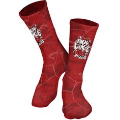 Brand Dunkare Red Taxi 12s Socks - None Like Us Graphic Casual Breathable Red Socks, Casual Red Breathable Socks, Red Casual Sports Socks, Casual Red Sports Socks, Red Sports Socks For Winter, Red Winter Sports Socks, Casual Red Christmas Socks, Socks, Red