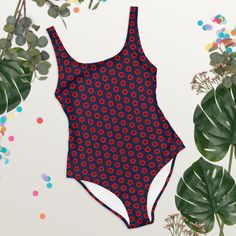 This one-piece swimsuit for all figures will bring out your best features. Enjoy the smooth fabric and the flattering design, and show it off by the sea or pool! • 82% Polyester, 18% Spandex • Fabric weight: 6.78 oz/yd² (230 g/m²), weight may vary by 5% • Chlorine-resistant fabric • Cheeky fit with a scoop neckline and a low scoop back • Zig-zag stitching • Double-layer front • Four-way stretch material stretches and recovers on the cross and lengthwise grainsSize guide CHEST (inches) WAIST (inc Lined One-piece Swimwear For Beach, Lined One-piece Summer Swimwear, Printed One-piece Swim Dress For Sunbathing, Lined One-piece Bodysuit For Beach, Beachwear Bodysuit For Pool With Lining, Lined One-piece Swimwear For Pool, Lined Beachwear Bodysuit For Pool, Summer Beach Lined Bodysuit, Lined One-piece Swimwear For Swimming