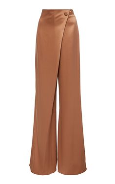 Silk Fit Pants, Moda Operandi Pants, Elegant Outfit Pants, Formal Wide Leg Pants Outfit, Silk Outfit Two Piece, Classy Pants Outfits, Silk Pants Outfit Classy, Silk Two Piece Outfit Pants, Pants Design Fashion