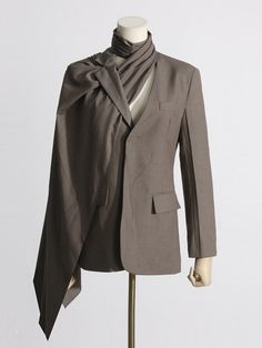 The perfect addition to your wardrobe. Crafted with a beautiful shawl neckline and patchwork design, this blazer showcases effortless style and sophistication. Stand out from the crowd and feel confident in this versatile and stunning brown blazer.Size Chart（CM）: Elegant Lapel Collar Blazer For Layering, Elegant Blazer With Lapel Collar For Layering, Asymmetrical Business Blazer For Fall, Tailored Shawl Collar Blazer For Fall, Tailored Fall Blazer With Shawl Collar, Asymmetrical Winter Formal Blazer, Asymmetrical Formal Winter Blazer, Semi-formal Shawl Collar Blazer For Fall, Patchwork Blazer