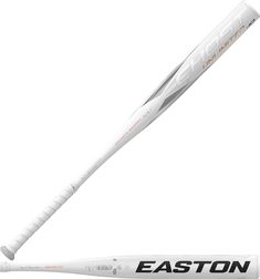 the easton baseball bat is white and black