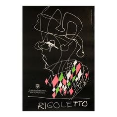 a poster with an image of a man's face and the words ricoletto