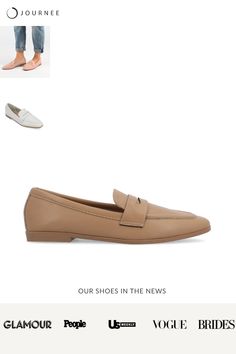 Add vintage vibes to your favorite work outfits with this classic penny loafer flat. • Square-Toe • Penny Loafer • Slip-On • 4 mm Tru Comfort Foam™ Insole • 1/2- in Block Heel • Vegan Leather All measurements are approximate and were taken using a size 6. Please note measurements may vary slightly by size. Vintage Vibes, Journee Collection, Penny Loafers, Loafer Flats, Penny, Block Heels, Vegan Leather, Work Outfit, Loafers